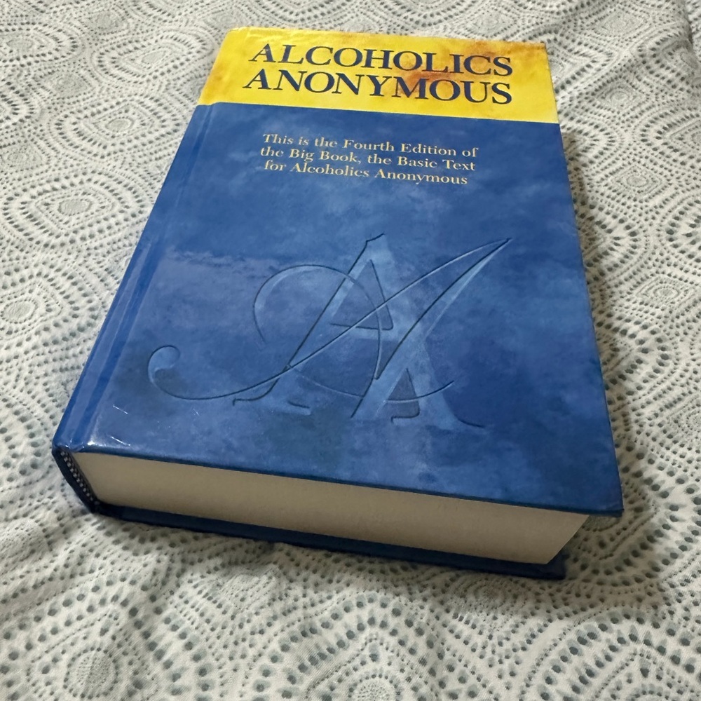 Alcoholics Anonymous Blue and Yellow Hardcover Book
